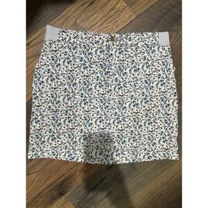 Lee Skort Womens 6M Pink Blue Ditzy Floral Pockets Stretch Comfort Cottagecore